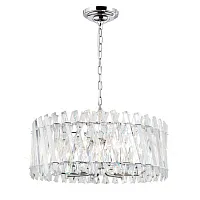 Люстра подвесная Ингвар CL334281 Citilux прозрачная на 8 ламп, основание хром в стиле классический Люстра подвесная Ингвар CL334281 Citilux прозрачная на 8 ламп, основание хром в стиле классический